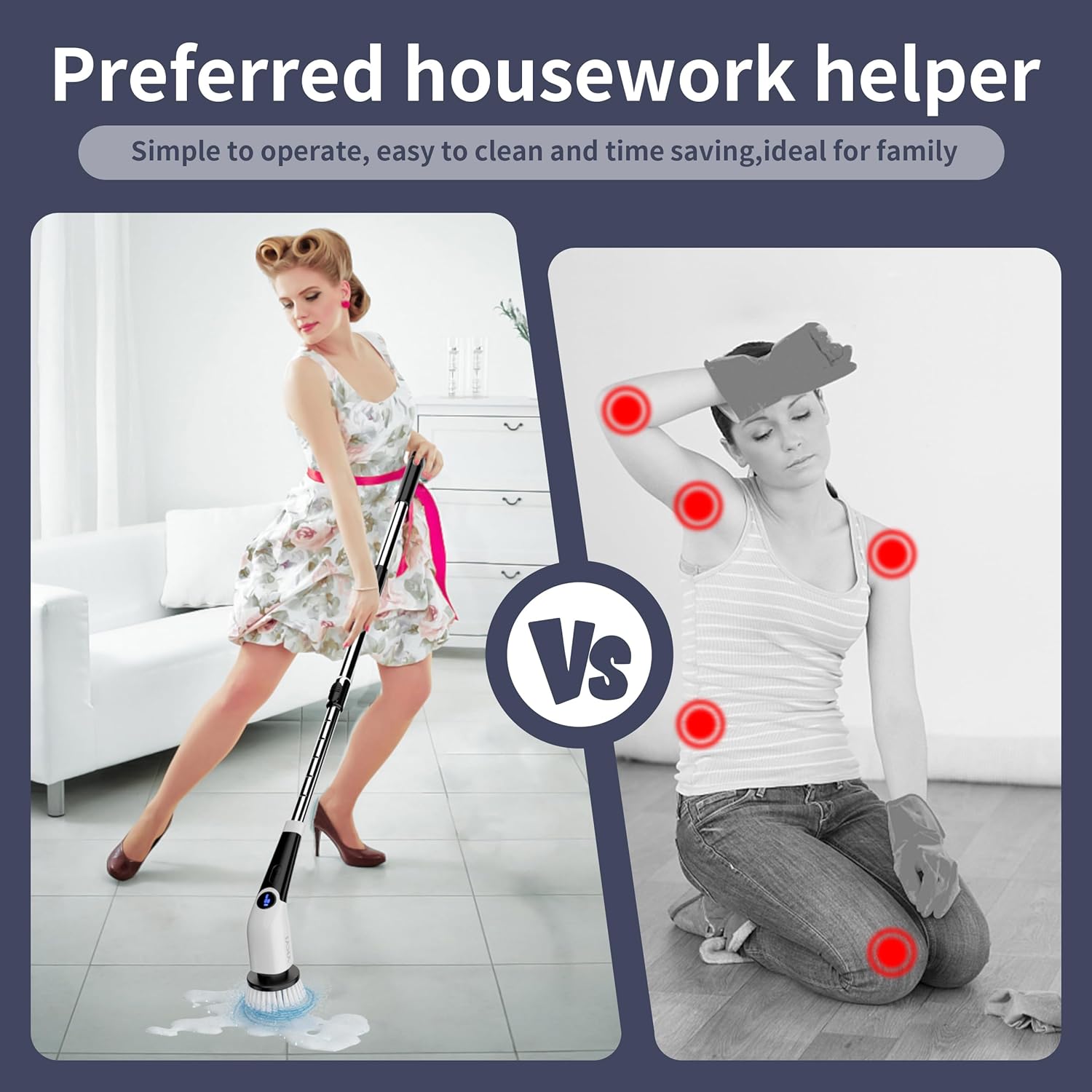 rechargeable electric scrubbing brush