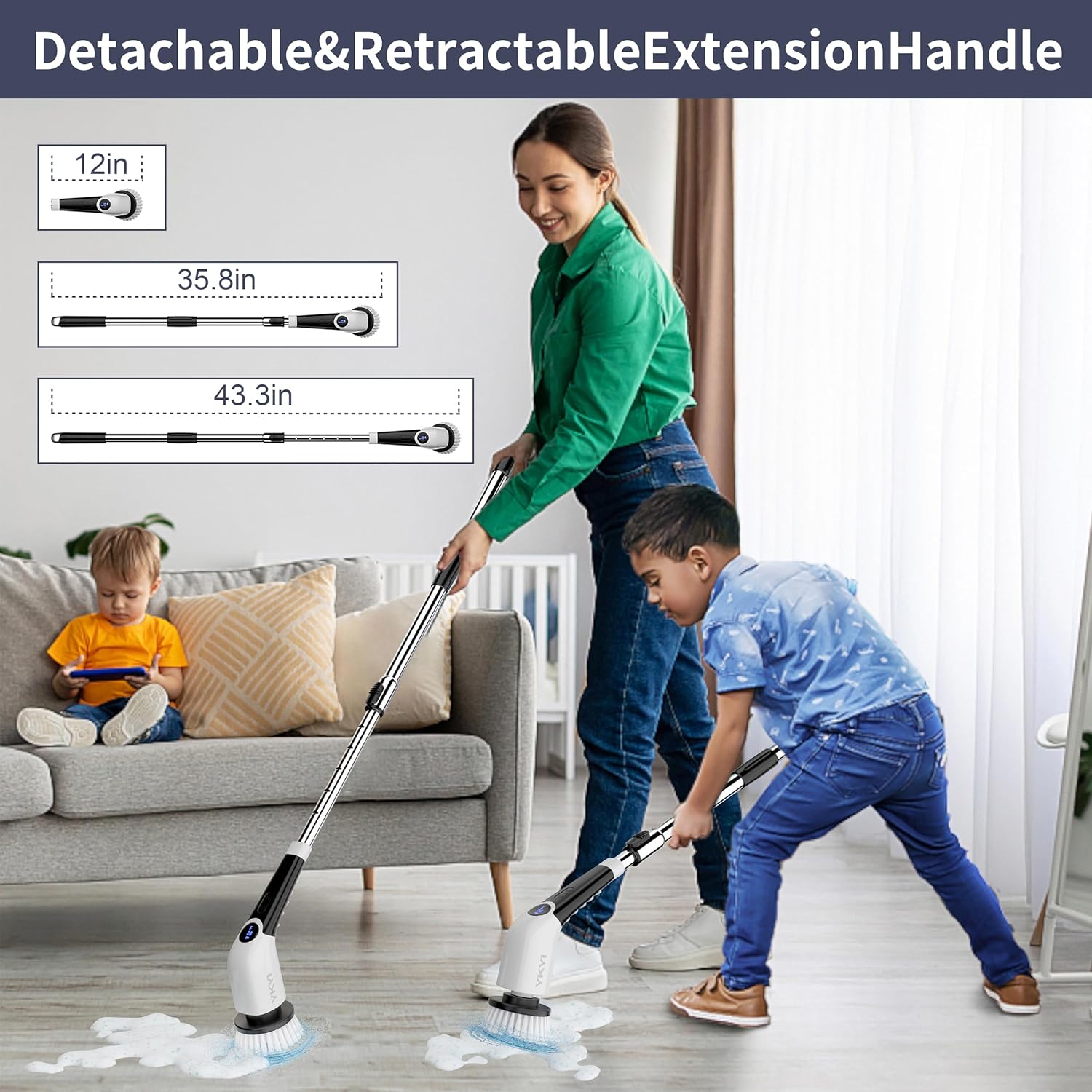 rechargeable electric scrubbing brush