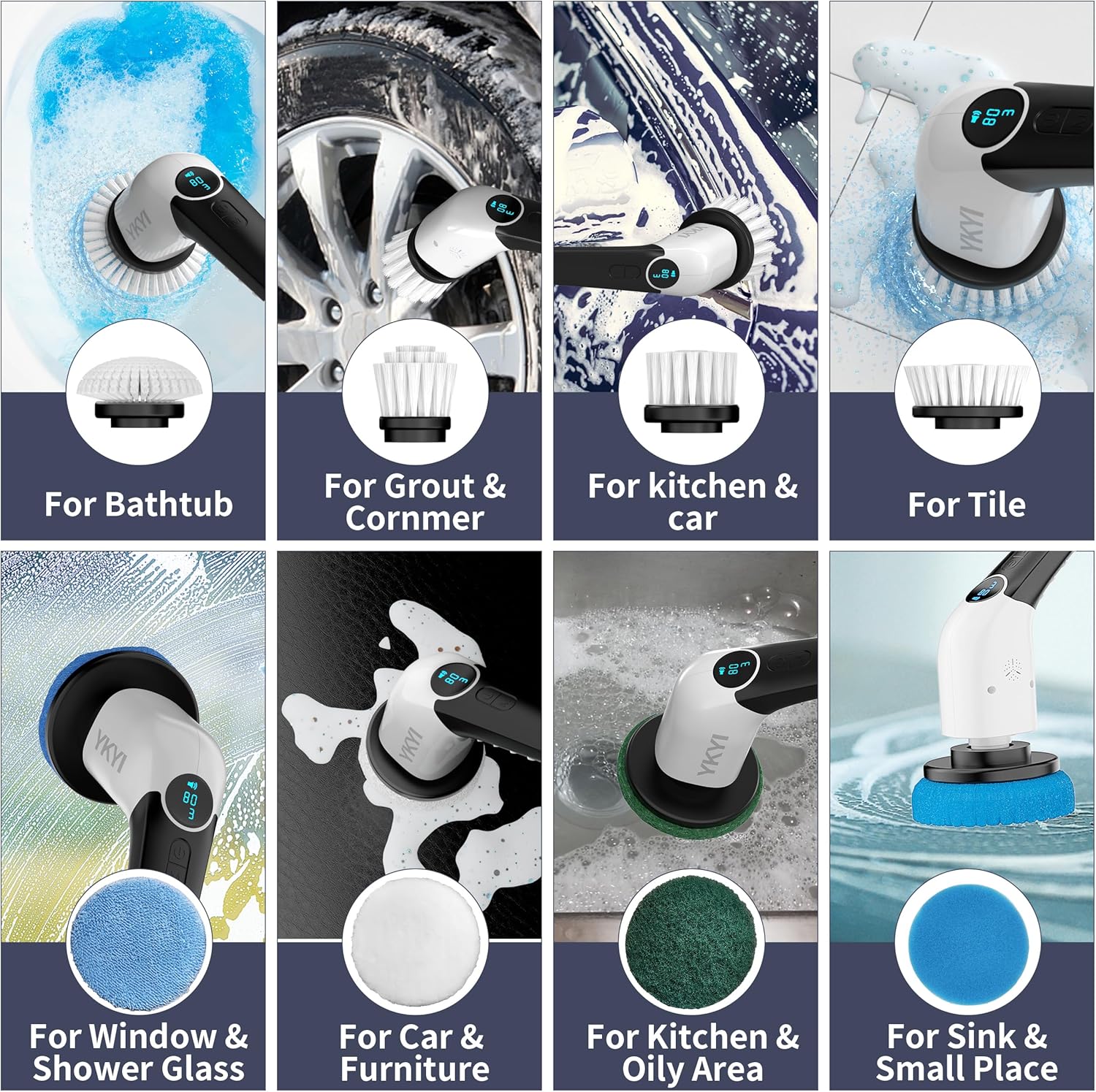 rechargeable electric scrubbing brush